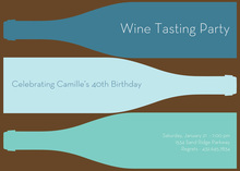 Three Sky Wine Bottle Invitations