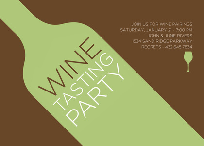 Classic Black Wine Tasting Invitations