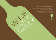 Green Wine Tasting Invitations