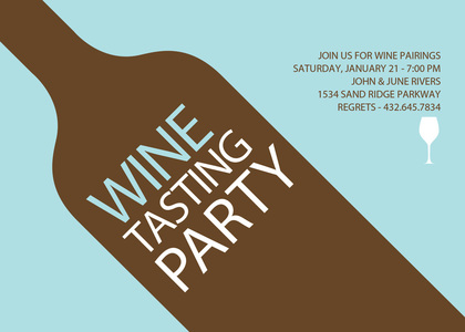 Classic Black Wine Tasting Invitations