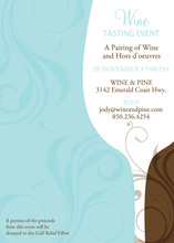 Swirl Bouquet Blue Toast Invitations