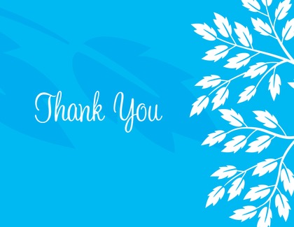 Breeze Leaves Orange Thank You Cards