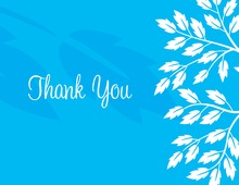 Breeze Leaves Purple Thank You Cards
