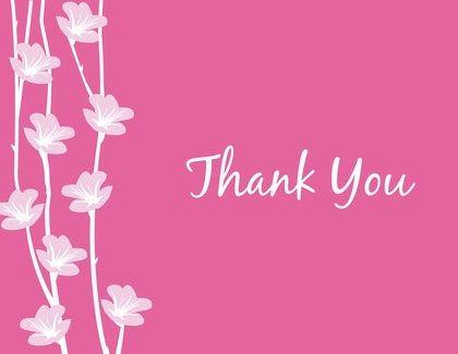 Exquisite Floral String Thank You Cards