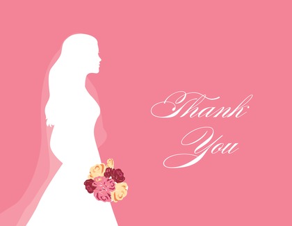 Walking Bride Charcoal Thank You Cards