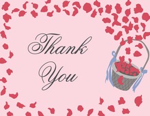 Petal Basket Pink Thank You Cards