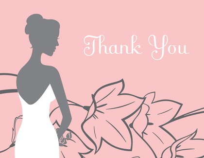 Wonderful Bride Orange Thank You Cards