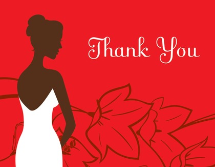 Wonderful Bride Orange Thank You Cards