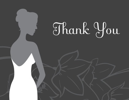 Charming Beautiful Bride Flowers Thank You Cards