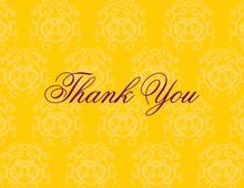 Elegant Golden Flourish Thank You Cards