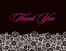 Black Patterned Thank You Cards