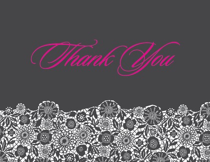 Black Patterned Thank You Cards