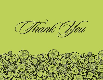 Black Patterned Thank You Cards