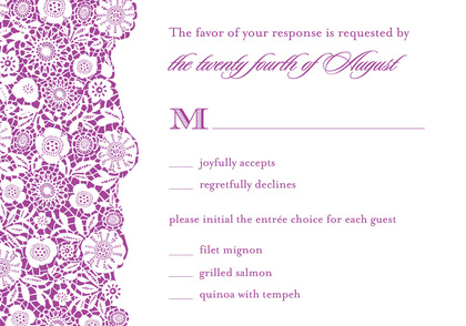 Distinguish Purple Patterned Party Invitations