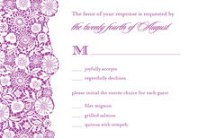 Responding With Purple Floral RSVP Cards