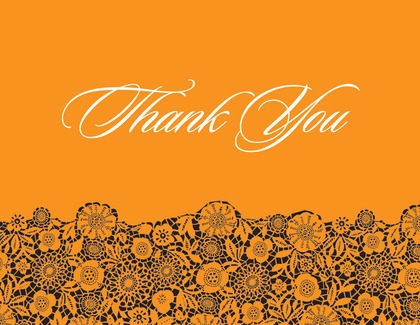 Charcoal Patterned Thank You Cards