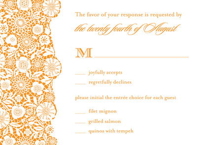 Stylish Orange Modern Patterned Party Invitations