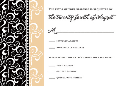 Cream Pattern Flourish Enclosure Cards