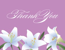 Velvet Lilies Purple Thank You Cards