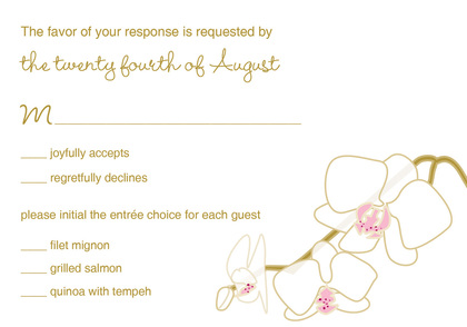 Blooming Orchid Brown RSVP Cards