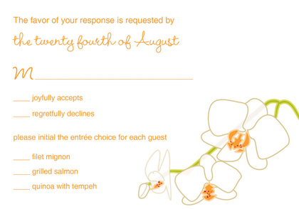 Blooming Orchid Grey RSVP Cards