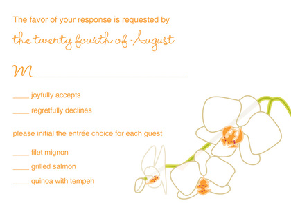 Blooming Orchid Brown RSVP Cards