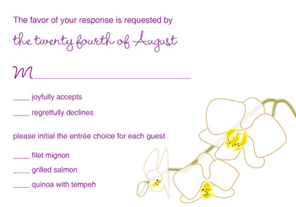 Blooming Orchid Grey RSVP Cards