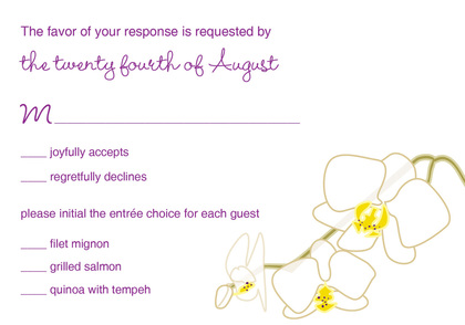 Blooming Orchid Brown RSVP Cards