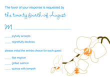 Blooming Orchid Blue RSVP Cards