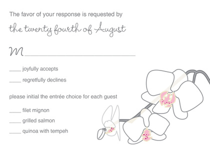 Blooming Orchid Brown RSVP Cards