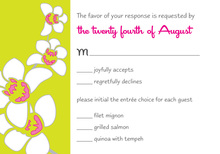 Modern Orchid Lime RSVP Cards