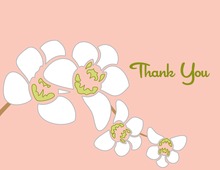 Modern Orchid Pink Thank You Cards