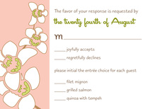 Modern Orchid Pink RSVP Cards