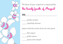 Modern Orchid Blue RSVP Cards