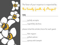 Modern Orchid Grey RSVP Cards