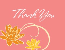 Floral Breeze Pink Thank You Cards