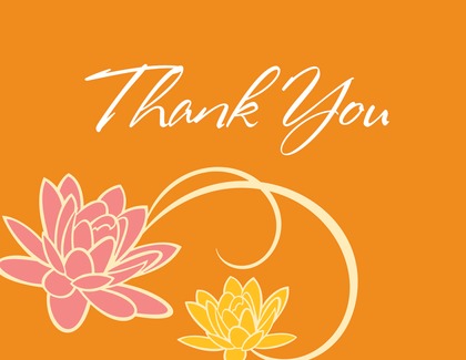 Floral Breeze Pink Thank You Cards