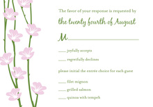 Floral String Green RSVP Cards