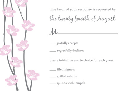 Floral String Exquisite Grey Enclosure Cards