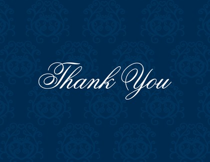 Modern Quirky Blue Thank You Cards
