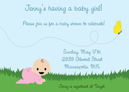 Chasing Butterflies Boy Invitation