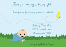 Chasing Butterflies Boy Invitation