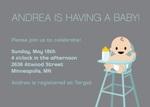 High Chair Boy Invitation