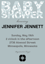 Baby Patterns Grey Shower Invitation