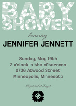 Baby Patterns Mint Shower Invitation