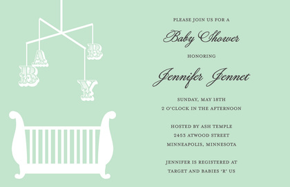 Antique Mobile Traditional Pink Invitations
