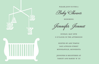 Inspired Antique Mobile Blue Invitations