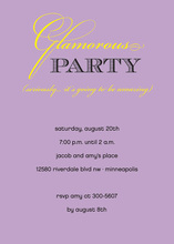 Glamorous Lavender Party Invitations