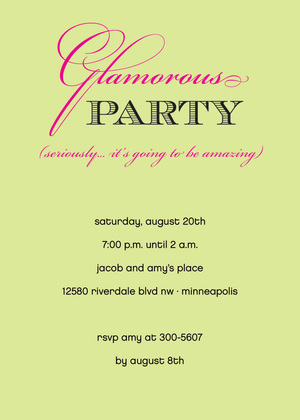 Glamorous Cream Party Invitations