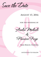 Bold Sand Dollar Pink Invitation